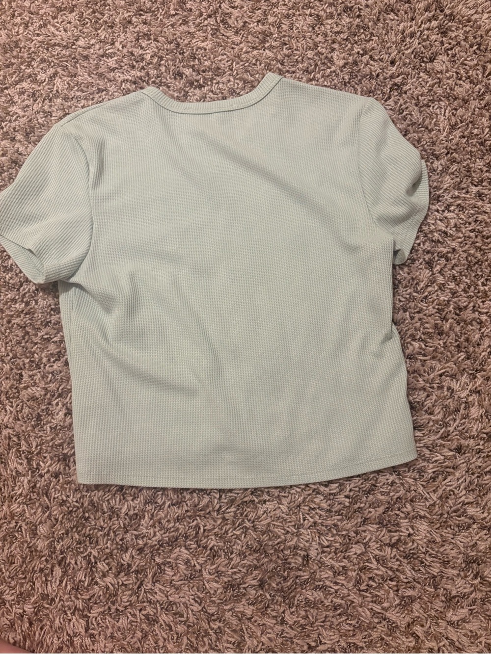 Women's Short Sleeve Ribbed Tee in Mint